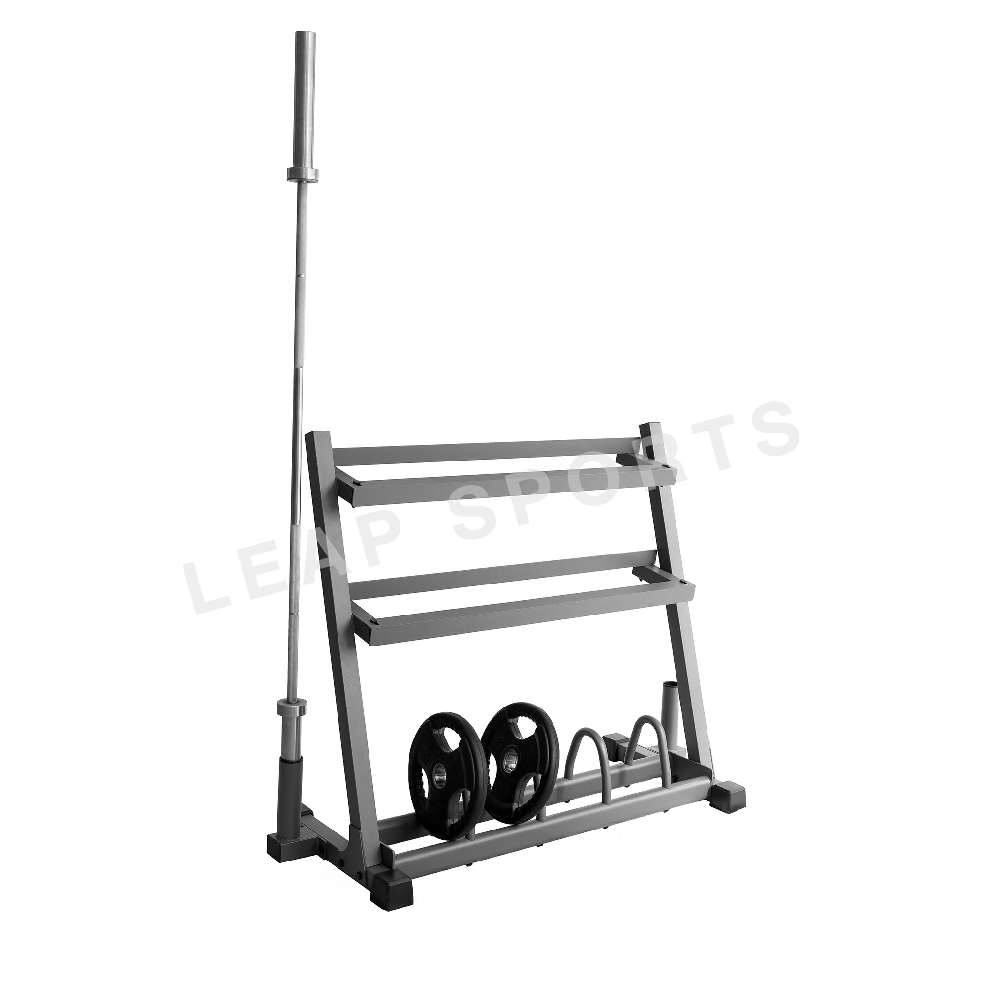LEAP SPORTS - Dumbbells and Plate Rack with Bar Storage – LEAP SPORTS USA
