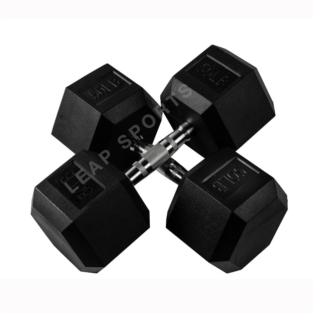Premium Rubber Hex Dumbbell (5 - 50LB) & Rack Combo – LEAP SPORTS USA